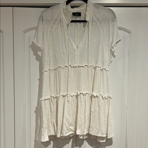 Vici  YOLANDA" DRESS‎ white eyelet small lined - Picture 1 of 4